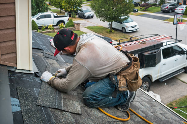 Professional Gutter Repair And Installation technician working in Van Meter, IA